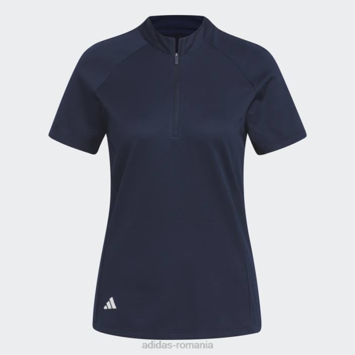 Adidas tricou polo de golf cu textura bleumarin femei marina 2JBN17062
