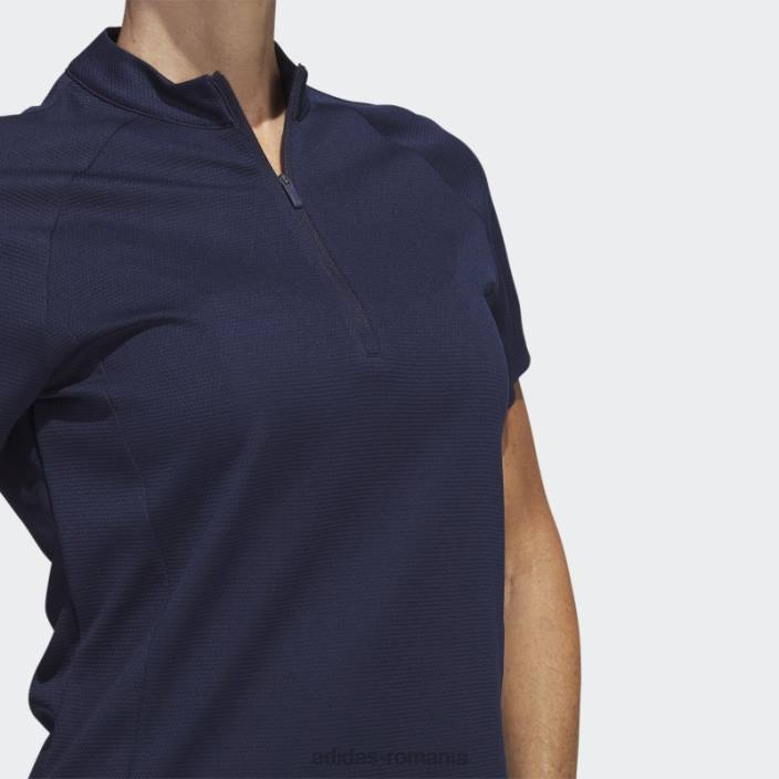 Adidas tricou polo de golf cu textura bleumarin femei marina 2JBN17062