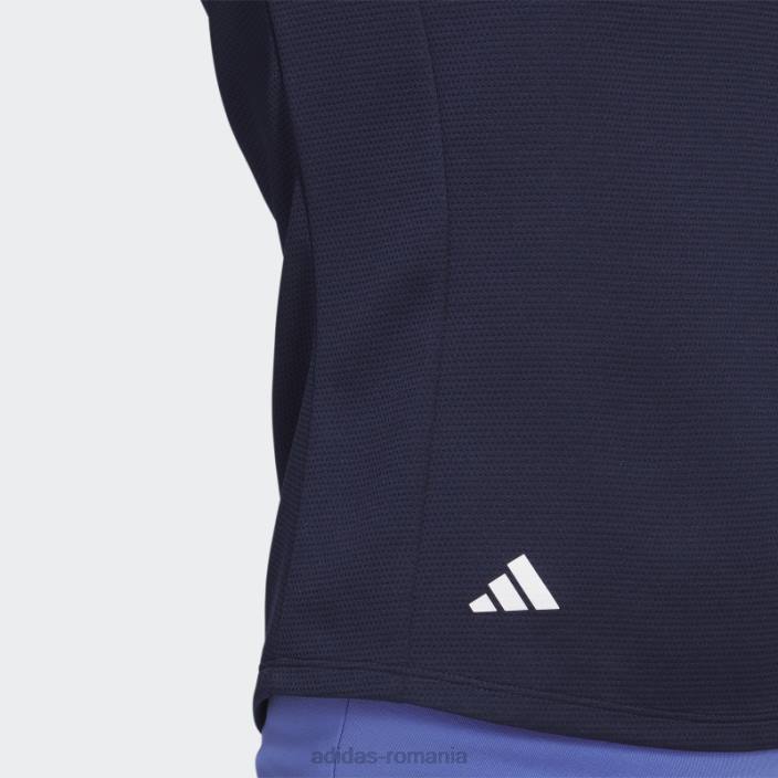 Adidas tricou polo de golf cu textura bleumarin femei marina 2JBN17062