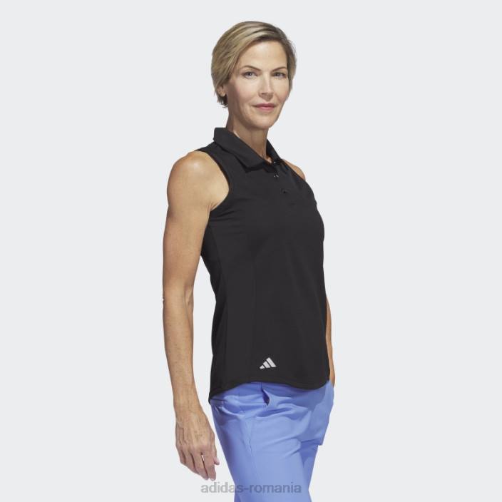 Adidas tricou polo de golf fără mâneci negru adidas femei negru 2JBN9774