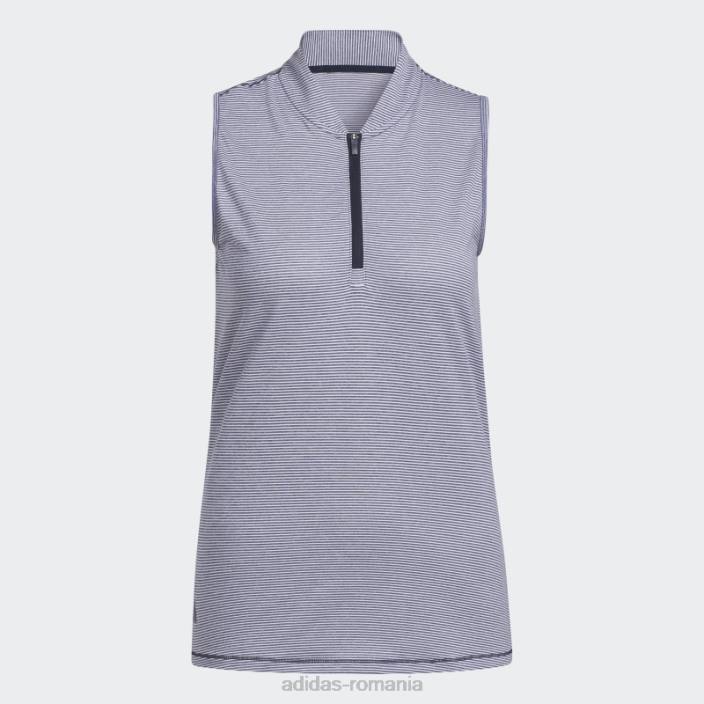 Adidas tricou polo de golf fără mâneci otoman în două culori bleumarin femei bleumarin/alb 2JBN9767