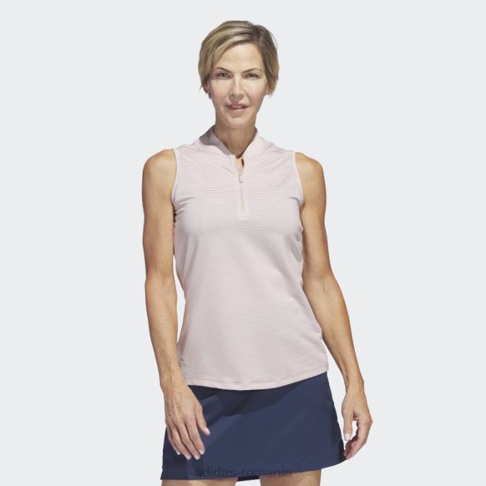 Adidas tricou polo de golf fără mâneci taupe în două culori femei taupe 2JBN10181