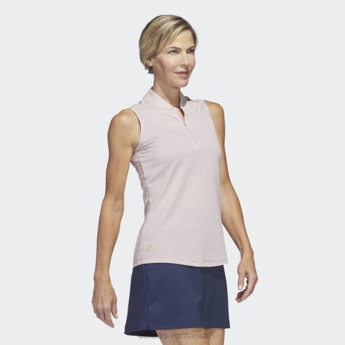 Adidas tricou polo de golf fără mâneci taupe în două culori femei taupe 2JBN10181