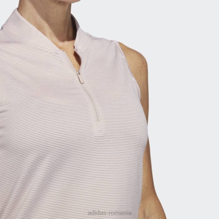 Adidas tricou polo de golf fără mâneci taupe în două culori femei taupe 2JBN10181