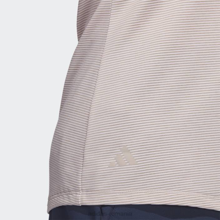 Adidas tricou polo de golf fără mâneci taupe în două culori femei taupe 2JBN10181