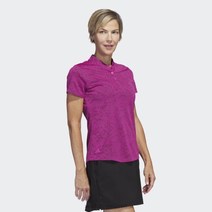 Adidas tricou polo de golf jacquard fucsia femei fucsie 2JBN10013