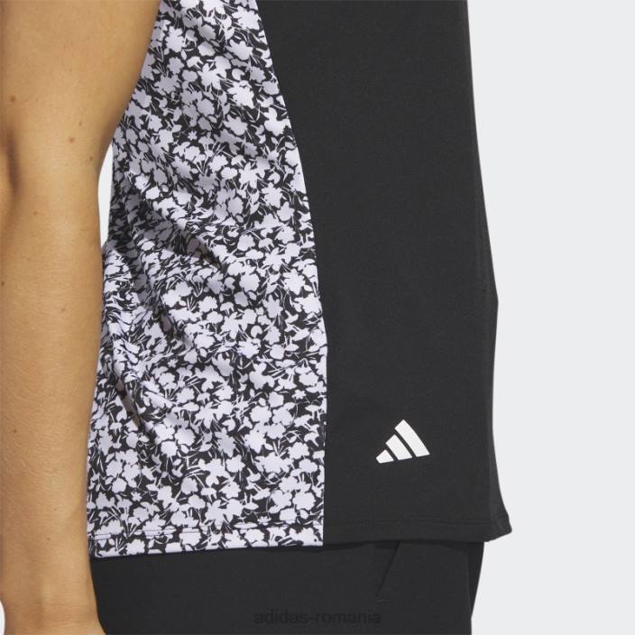 Adidas tricou polo de golf negru ultimate365 fără mâneci femei negru 2JBN10133