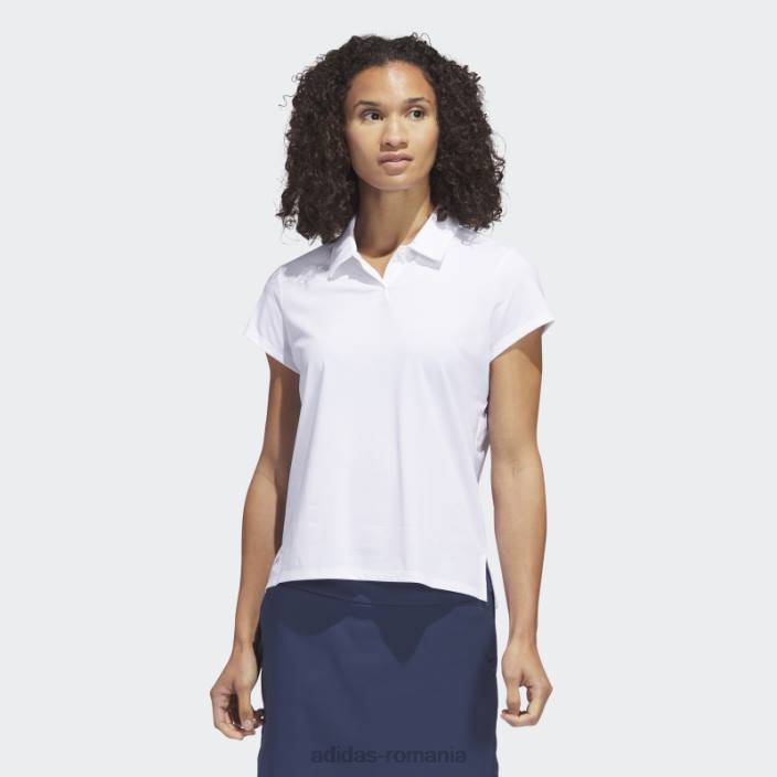 Adidas tricou polo negru, alb melange femei melange alb 2JBN9703