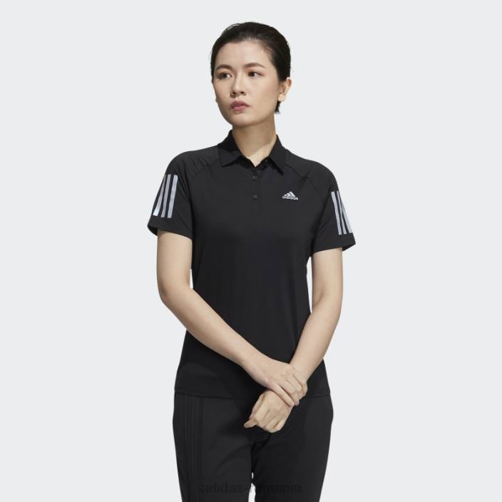Adidas tricou polo negru cu 3 dungi femei negru 2JBN3707