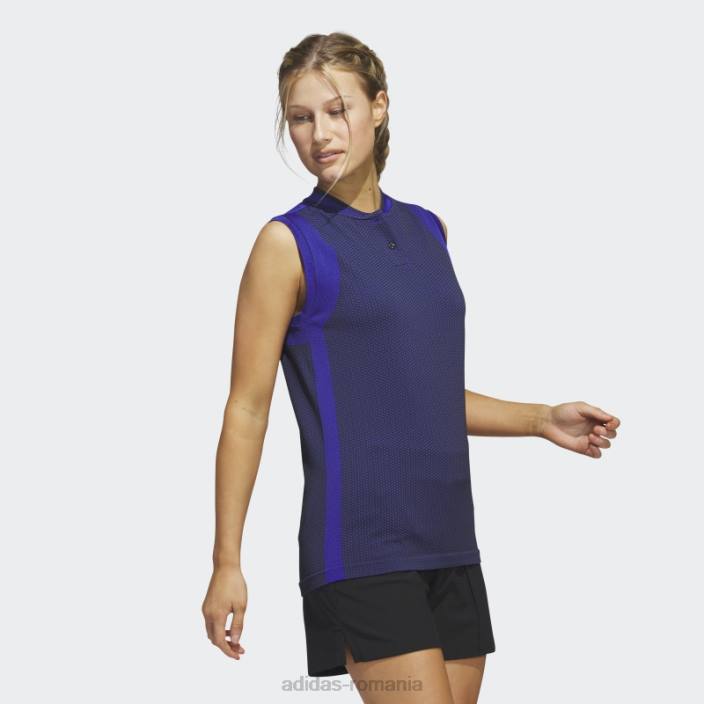 Adidas tricou polo ultimate365 tour fără mâneci din tricot, albastru adidas femei albastru 2JBN17130