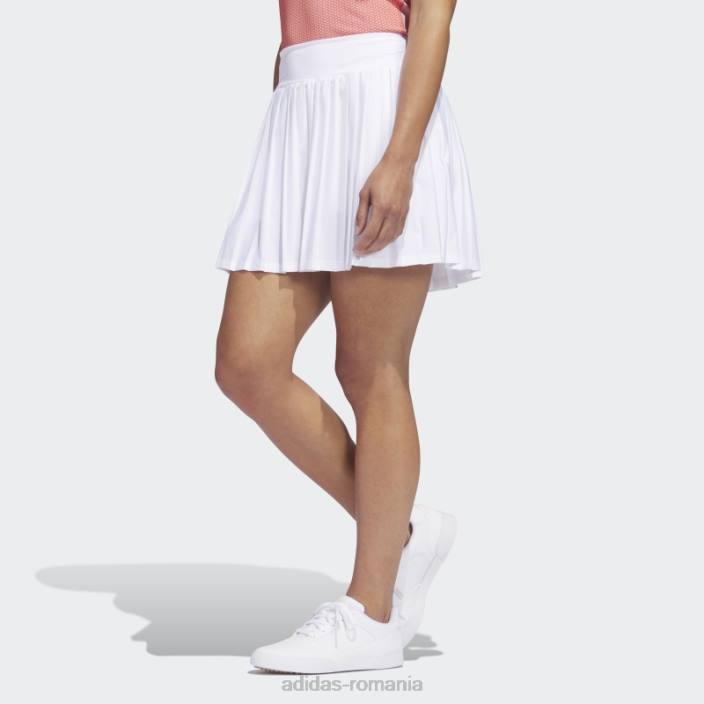 Adidas ultimate365 tour fustă de golf plisată de 15 inci, albă femei alb 2JBN16910