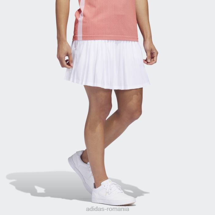 Adidas ultimate365 tour fustă de golf plisată de 15 inci, albă femei alb 2JBN16910