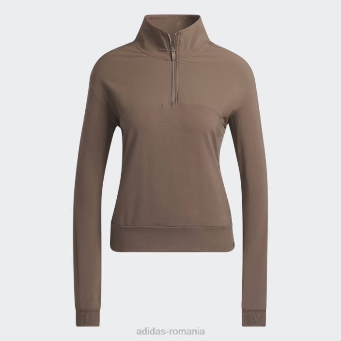 Adidas ultimate365 tour pulover de golf cu fermoar 1/4 pământ femei Pământ 2JBN9085