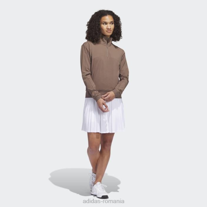 Adidas ultimate365 tour pulover de golf cu fermoar 1/4 pământ femei Pământ 2JBN9085