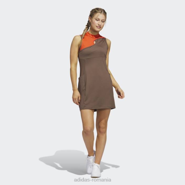 Adidas ultimate365 tour rochie de golf colorblocked earth femei Pământ 2JBN9062