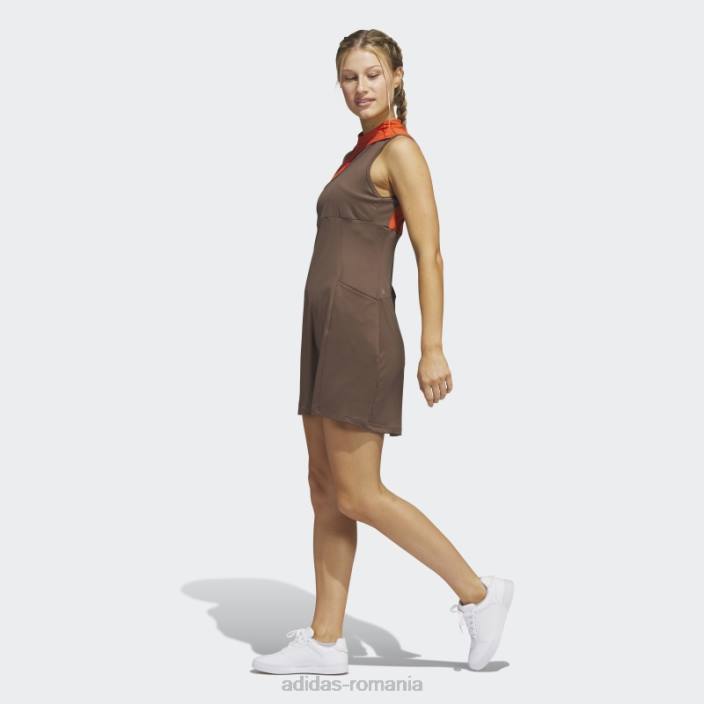 Adidas ultimate365 tour rochie de golf colorblocked earth femei Pământ 2JBN9062
