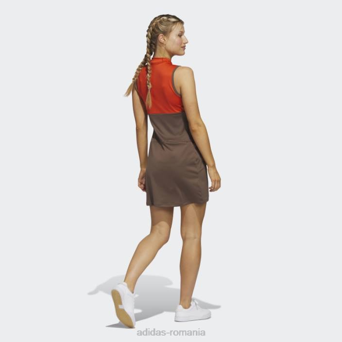 Adidas ultimate365 tour rochie de golf colorblocked earth femei Pământ 2JBN9062