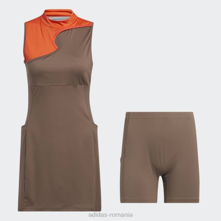 Adidas ultimate365 tour rochie de golf colorblocked earth femei Pământ 2JBN9062