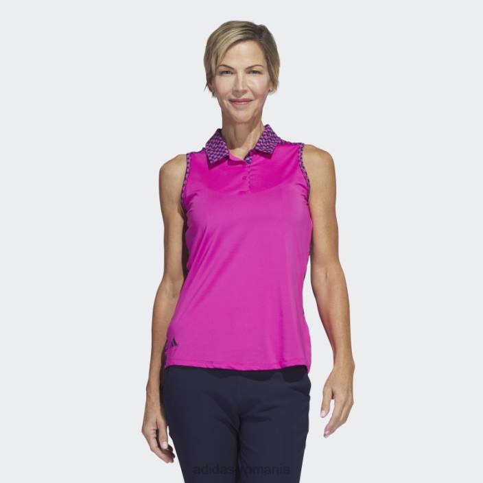 Adidas ultimate365 tricou polo de golf fără mâneci fucsia femei fucsie 2JBN9643