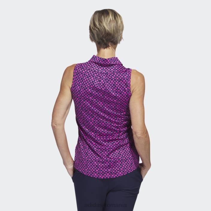 Adidas ultimate365 tricou polo de golf fără mâneci fucsia femei fucsie 2JBN9643