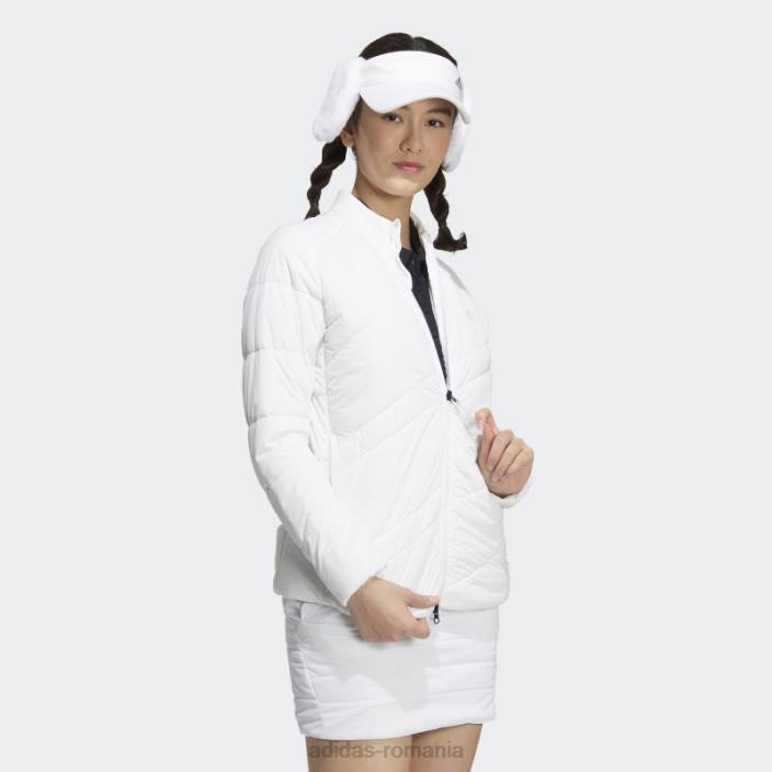 Adidas vânt.rdy jachetă căptușită cu mânecă lungă albă femei alb 2JBN9914