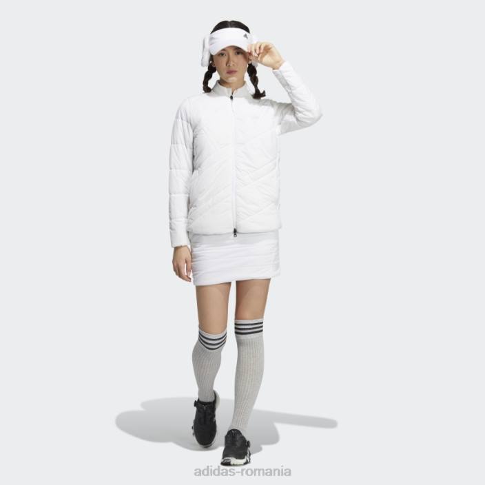 Adidas vânt.rdy jachetă căptușită cu mânecă lungă albă femei alb 2JBN9914