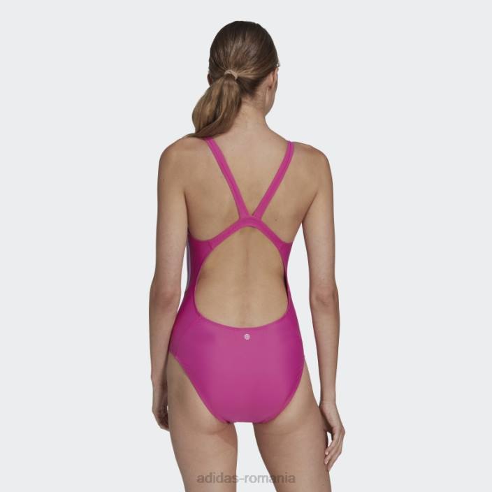 Adidas Costum de baie mijlociu cu 3 dungi fucsia femei fucsia/alb 2JBN16964