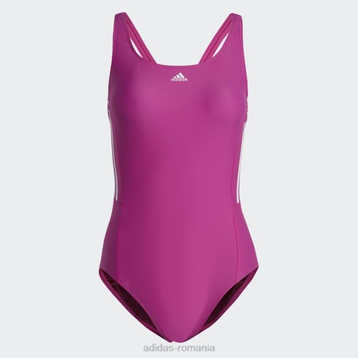 Adidas Costum de baie mijlociu cu 3 dungi fucsia femei fucsia/alb 2JBN16964