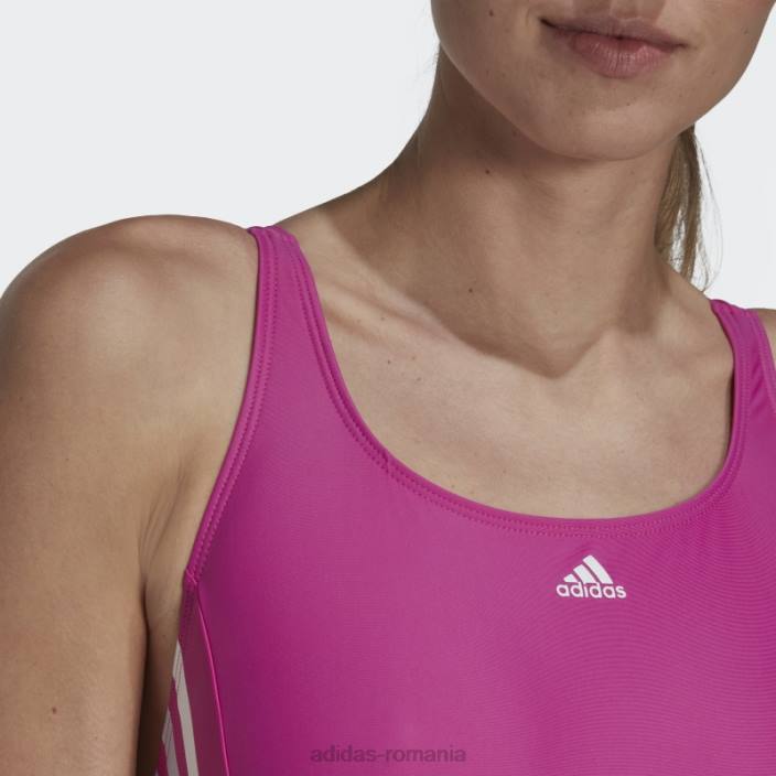 Adidas Costum de baie mijlociu cu 3 dungi fucsia femei fucsia/alb 2JBN16964