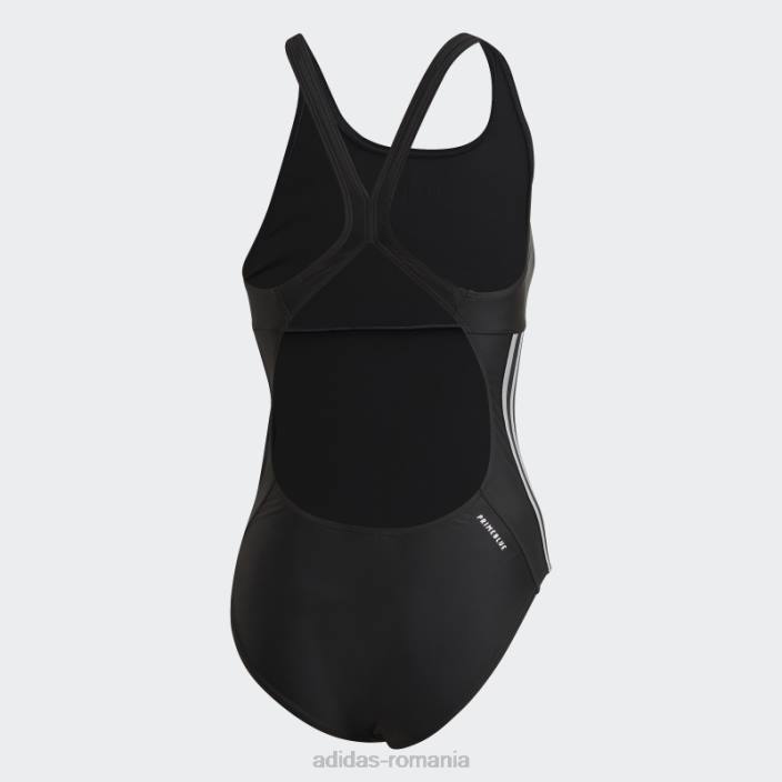 Adidas Costum de baie negru glam-on strălucitor cu 3 dungi femei negru/carbon 2JBN17507