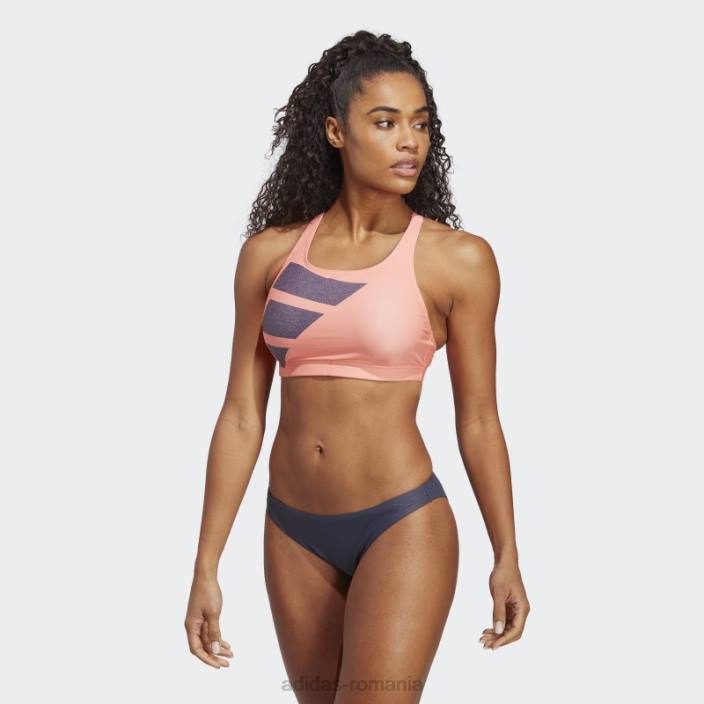 Adidas baruri mari bikini coral femei coral/marine/alb 2JBN9710