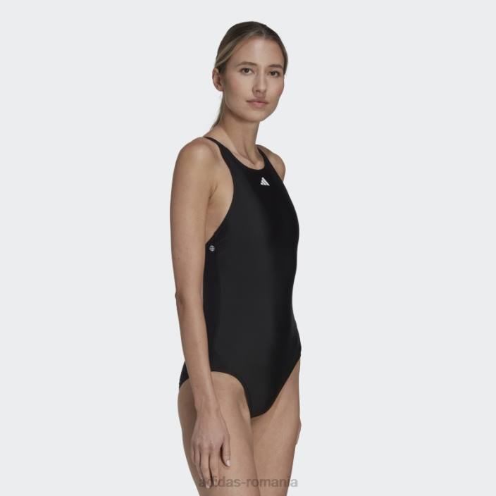 Adidas costum de baie bandă neagră femei alb negru 2JBN16700