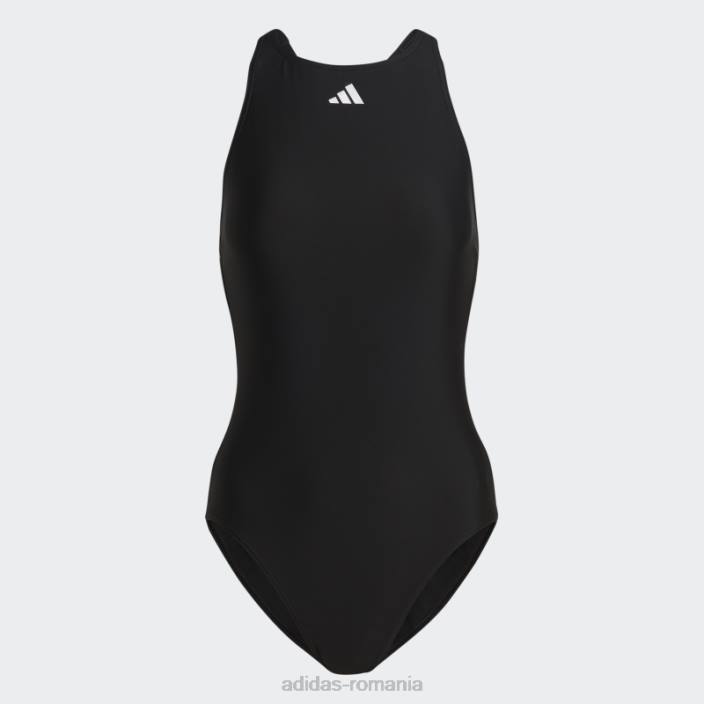 Adidas costum de baie bandă neagră femei alb negru 2JBN16700