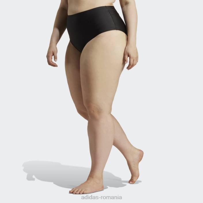 Adidas pantaloni de bikini cu talie înaltă (plus mărime) negru adidas femei negru 2JBN17118