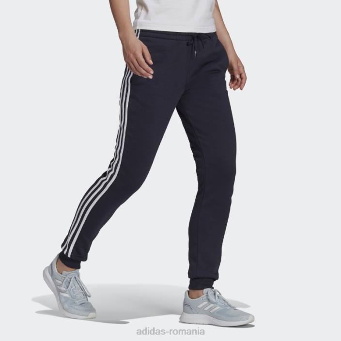 Adidas essentials fleece pantaloni cu 3 dungi cerneală femei cerneală/alb 2JBN2714