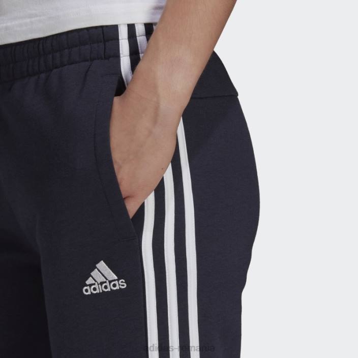 Adidas essentials fleece pantaloni cu 3 dungi cerneală femei cerneală/alb 2JBN2714