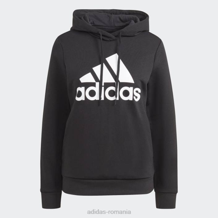 Adidas hanorac negru din fleece cu logo essentials femei alb negru 2JBN3187