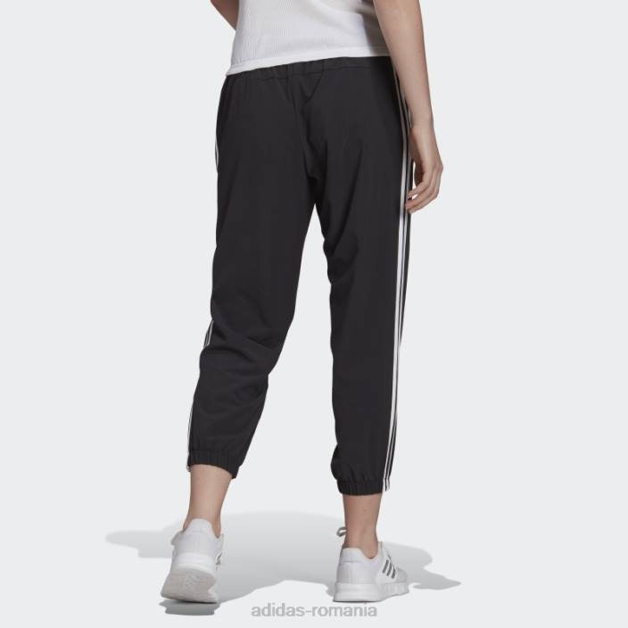 Adidas pantaloni adidas 7/8 țesuți cu 3 dungi negru essentials femei alb negru 2JBN3753
