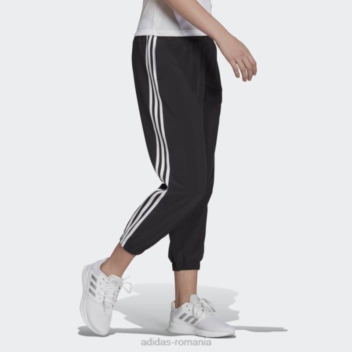 Adidas pantaloni adidas 7/8 țesuți cu 3 dungi negru essentials femei alb negru 2JBN3753