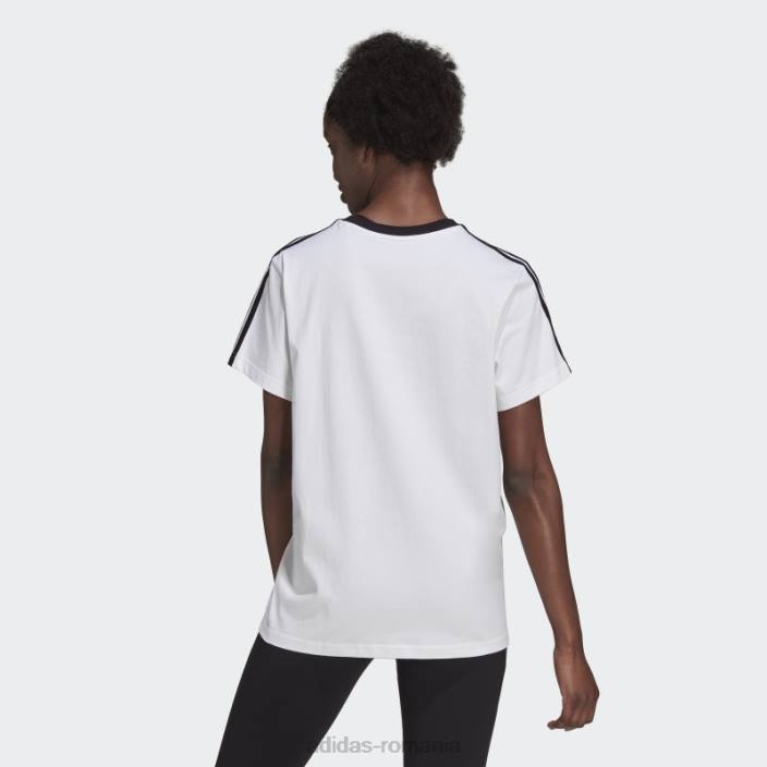 Adidas tricou alb essentials cu 3 dungi femei alb negru 2JBN2776