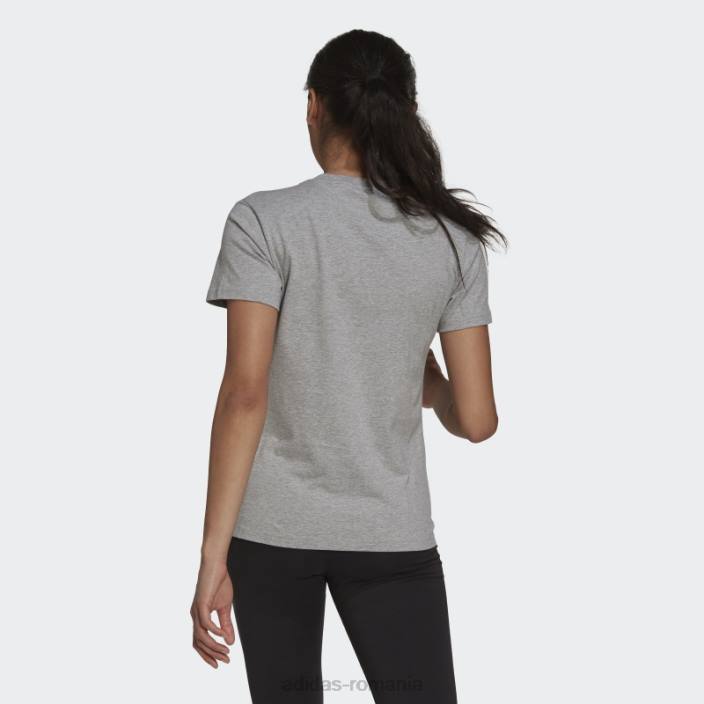 Adidas tricou cu logo essentials gri mediu femei gri mediu/alb 2JBN2567
