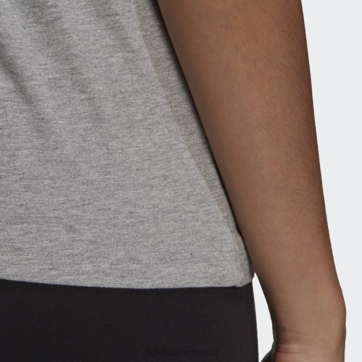 Adidas tricou cu logo essentials gri mediu femei gri mediu/alb 2JBN2567