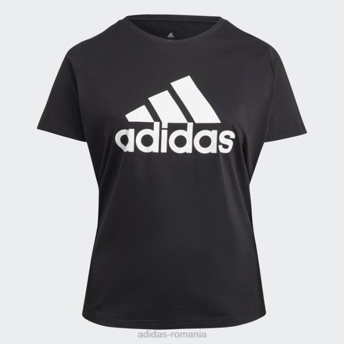 Adidas tricou cu logo fashion essentials (mărime plus) alb femei alb negru 2JBN2993