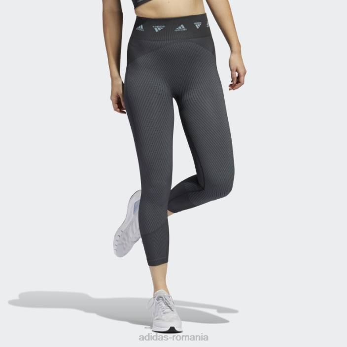 Adidas Aeroknit antrenament 7/8 jambiere gri femei gri/carbon 2JBN2810