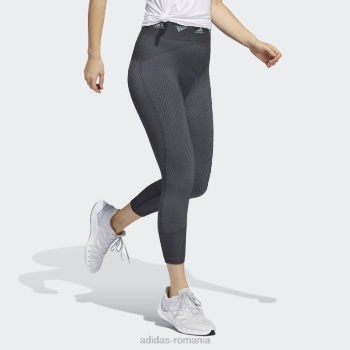 Adidas Aeroknit antrenament 7/8 jambiere gri femei gri/carbon 2JBN2810