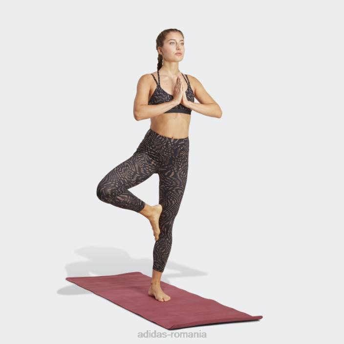 Adidas Jambiere 7/8 imprimate cu elemente esențiale yoga negre femei cerneala neagra 2JBN16468