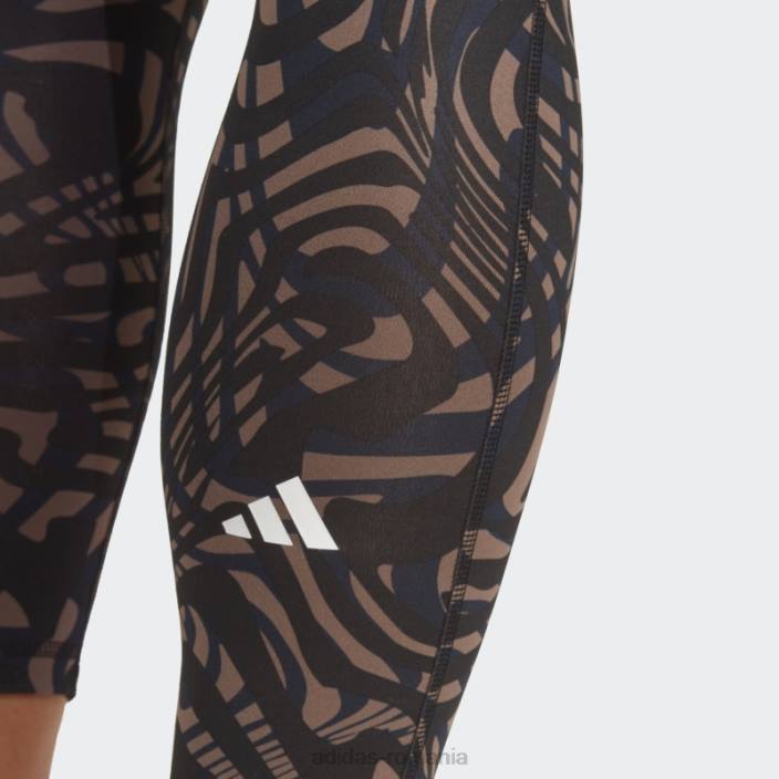 Adidas Jambiere 7/8 imprimate cu elemente esențiale yoga negre femei cerneala neagra 2JBN16468