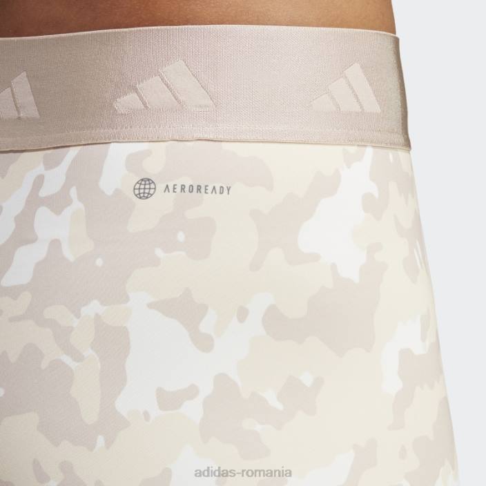 Adidas Jambiere techfit camo 7/8 nisip femei nisip alb 2JBN16746