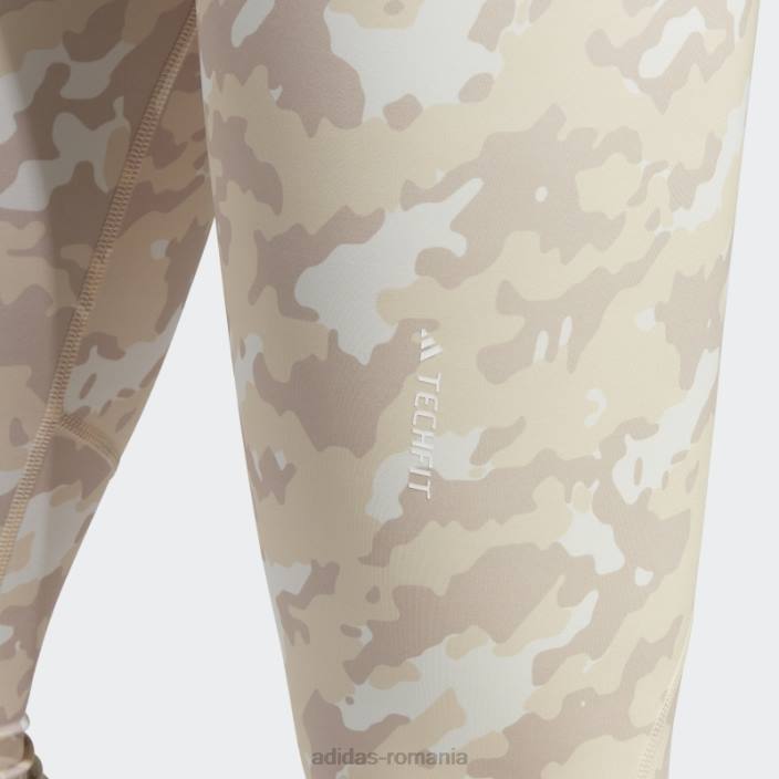 Adidas Jambiere techfit camo 7/8 nisip femei nisip alb 2JBN16746