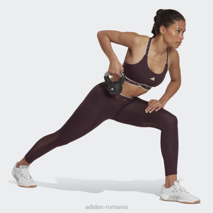Adidas Leggings elastic 7/8 techfit în formă de V maro femei maro 2JBN10495